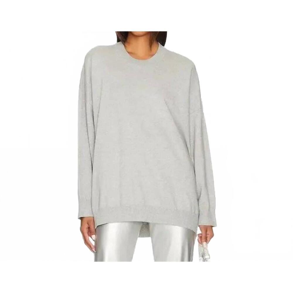 NEW SHOW ME YOUR MUMU metallic knit sweater in grey